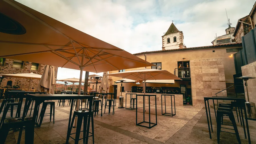 Terraza de Casa Palacchio con vistas a la torre